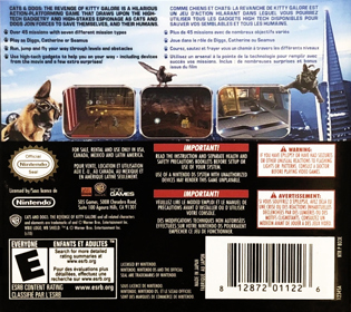 Cats & Dogs: The Revenge of Kitty Galore: The Videogame - Box - Back (North America) - 995x886