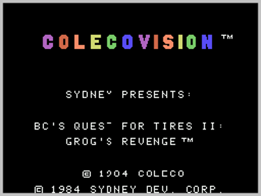 B.C.'s Quest for Tires II: Grog's Revenge - Screenshot - Game Title (North America) - 256x192