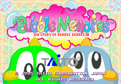 Bubble Memories: The Story of Bubble Bobble III - Screenshot - Game Title (North America) - 320x224