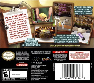 Pet Pals: Animal Doctor - Box - Back (North America) - 768x680