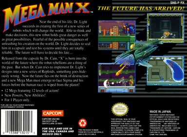 Mega Man X - Box - Back (North America) - 2100x1534