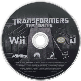 Transformers: The Game - Disc (North America) - 1280x1280