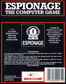 Espionage: The Computer Game - Box - Back (Europe) - 1216x1536