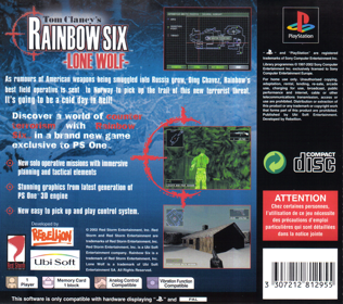 Tom Clancy's Rainbow Six: Lone Wolf - Box - Back (Europe) - 1618x1436