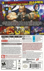 Borderlands Legendary Collection - Box - Back (North America) - 762x1231