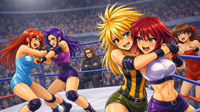 Super Wrestle Angels - Fanart - Background (Japan) - 3840x2160