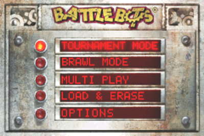 BattleBots: Beyond the BattleBox - Screenshot - Game Select (North America) - 240x160