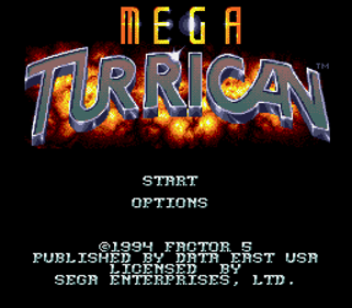Mega Turrican - Screenshot - Game Title (North America) - 256x224