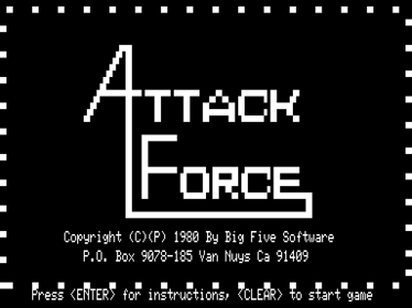 Attack Force - Screenshot - Game Title (North America) - 768x576