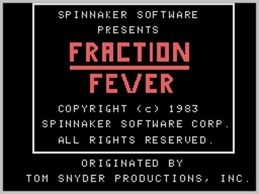 Fraction Fever - Screenshot - Game Title (North America) - 256x192