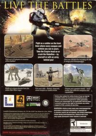 Star Wars Battlefront (Classic, 2004) - Box - Back (North America) - 564x800