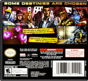 X-Men: Destiny - Box - Back - Reconstructed (North America) - 774x708