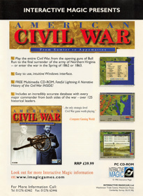 American Civil War: From Sumter to Appomattox - Advertisement Flyer - Front (United Kingdom) - 1609x2200