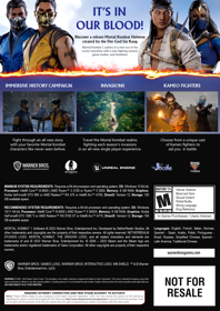 Mortal Kombat 1 - Fanart - Box - Back (North America) - 1517x2144