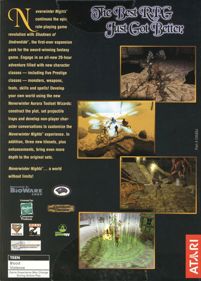 Neverwinter Nights: Shadows of Undrentide - Box - Back (North America) - 573x800