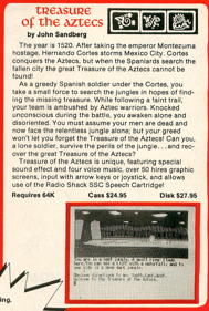 Treasure of the Aztecs - Advertisement Flyer - Front (North America) - 608x903