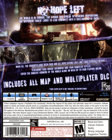 Resident Evil 6 - Box - Back (North America) - 1531x1904
