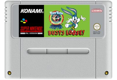 Tiny Toon Adventures: Buster Busts Loose! - Fanart - Cart - Front (United Kingdom) - 811x560