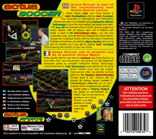 VR Soccer '96 - Box - Back (Europe) - 765x680