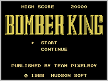 Bomber King - Screenshot - Game Title (World) - 256x192