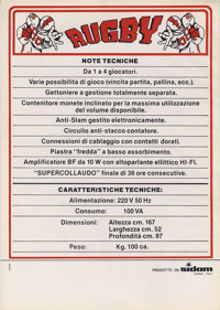 Rugby - Advertisement Flyer - Back (Italy) - 850x1193