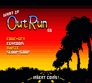 What if OutRun GB - Screenshot - Game Title (World) - 160x144