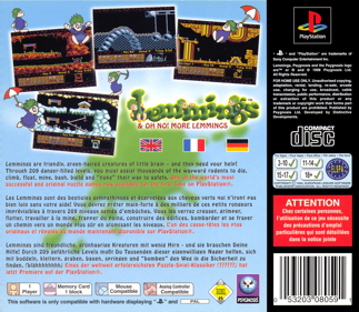 Lemmings & Oh No! More Lemmings - Box - Back (Europe) - 1662x1445
