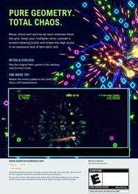Geometry Wars: Retro Evolved - Fanart - Box - Back (World) - 1700x2400