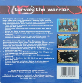Torvak the Warrior - Box - Back (Europe) - 796x806