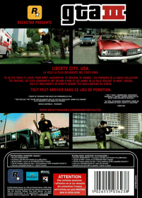 Grand Theft Auto III - Box - Back (France) - 1533x2134