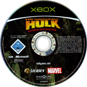 The Incredible Hulk: Ultimate Destruction - Disc (Europe) - 771x772