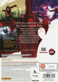 Dragon Age: Origins - Box - Back (United Kingdom) - 6092x8558