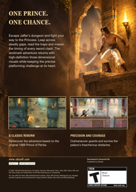 Prince of Persia Classic - Fanart - Box - Back (World) - 1700x2400