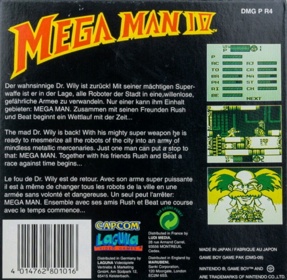 Mega Man IV - Box - Back (Europe) - 1260x1231