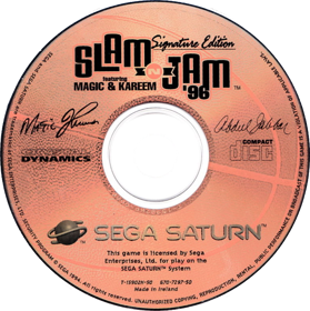 Slam 'N Jam '96 featuring Magic & Kareem - Disc (Europe) - 774x778