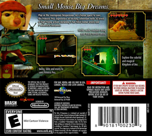 The Tale of Despereaux - Box - Back (North America) - 640x571