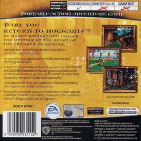 Harry Potter and the Chamber of Secrets - Box - Back (Europe) - 732x729