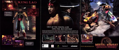 Mortal Kombat: Shaolin Monks - Advertisement Flyer - Front (United States) - 5162x2165