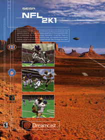 NFL 2K1 - Advertisement Flyer - Front (United States) - 1649x2200