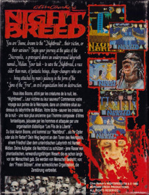 Nightbreed: The Action Game - Box - Back (Europe) - 1244x1624