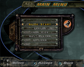 Gravity Games Bike: Street Vert Dirt - Screenshot - Game Select (World) - 640x512