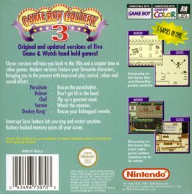 Game & Watch Gallery 2 - Box - Back (Oceania) - 795x800