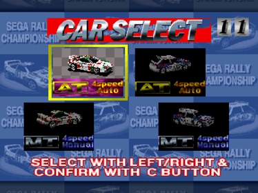 Sega Rally Championship - Screenshot - Game Select (North America) - 640x480