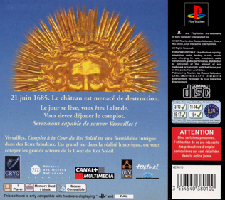 Versailles: A Game of Intrigue - Box - Back (France) - 765x680