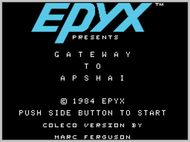 Gateway to Apshai - Screenshot - Game Title (World) - 256x192