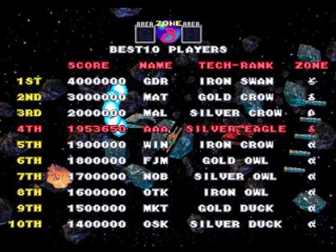 G Darius - Screenshot - High Scores (World) - 640x480