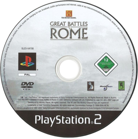 The History Channel: Great Battles of Rome - Disc (Europe) - 789x795