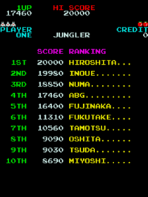 Jungler - Screenshot - High Scores (World) - 480x640