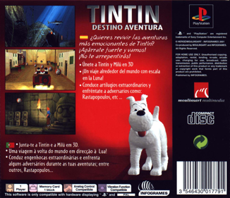 TinTin: Destination Adventure - Box - Back (Spain) - 1618x1394