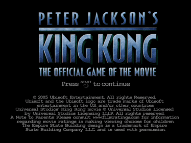 Peter Jackson's King Kong: The Official Game of the Movie - Screenshot - Game Title (World) - 1920x1440